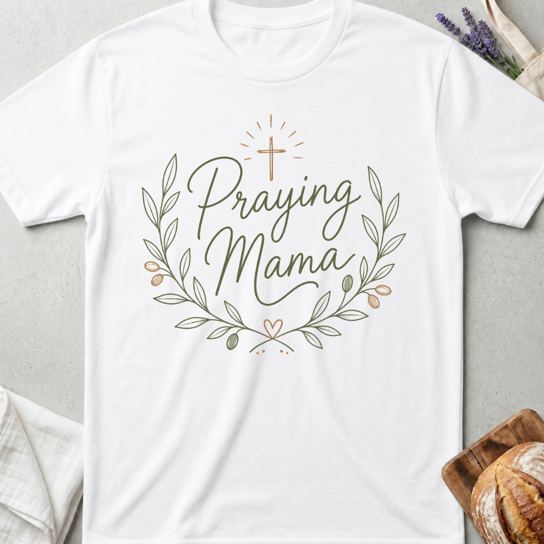 Praying Mama T-Shirt | Faith Based Christian Mom Shirt