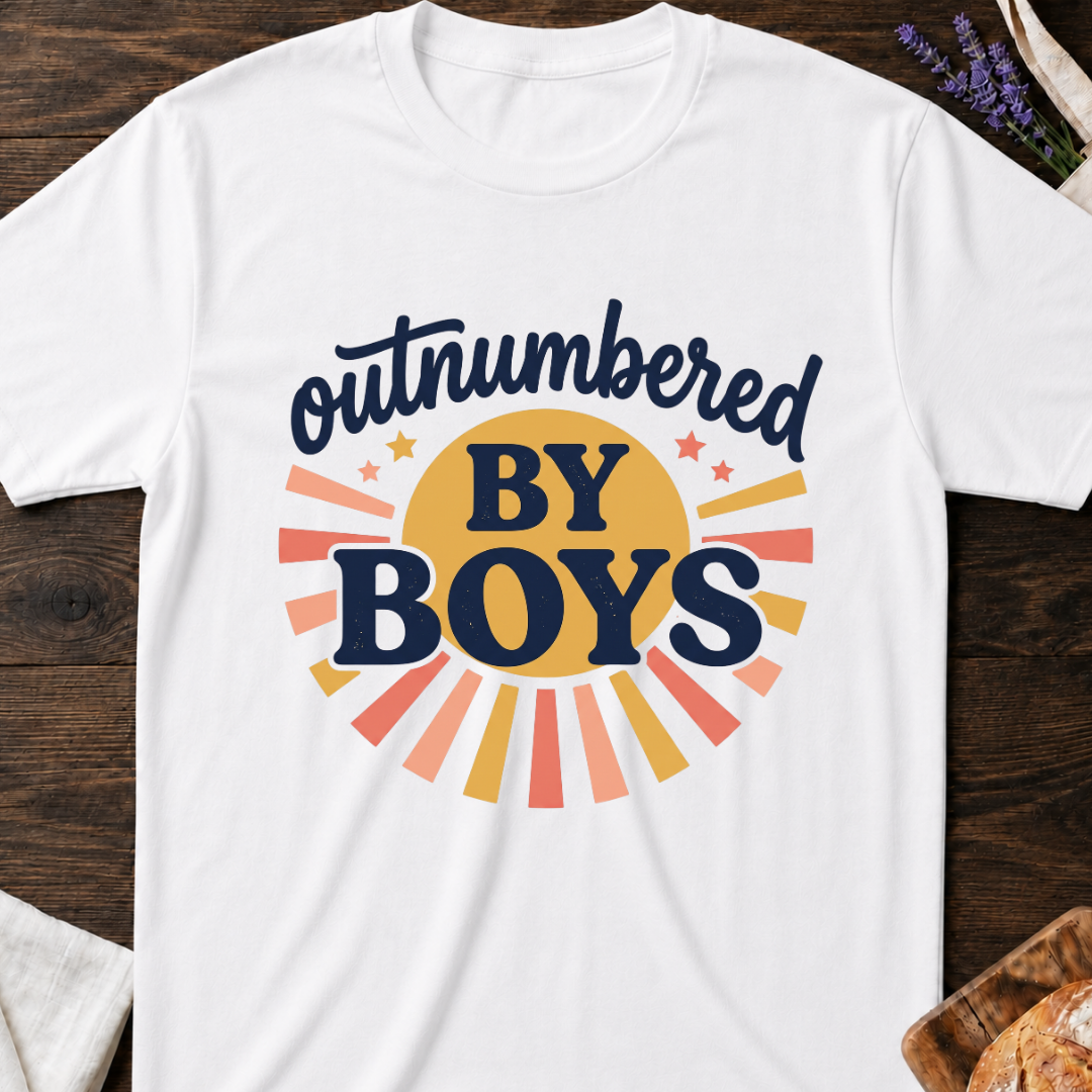 Outnumbered by Boys T-shirt