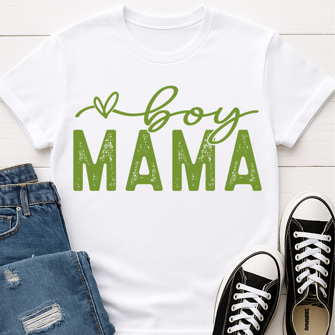 Boy Mama distressed T-shirt - Trendy Mom Tee