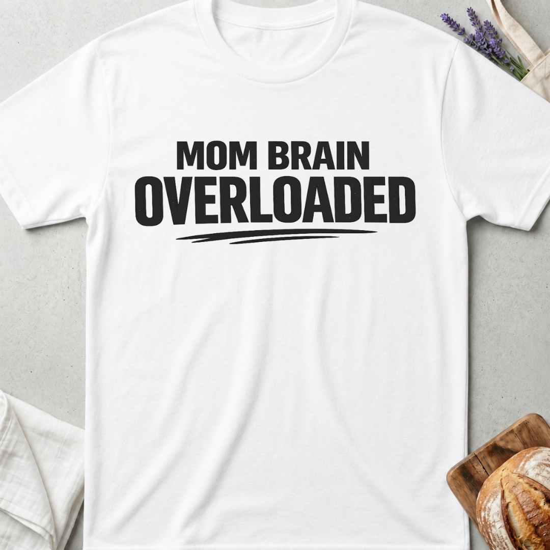 Mom Brain Overloaded Shirt - Tired Mama Tee
