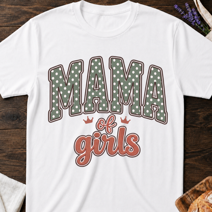 Mama of Girls T-Shirt - Playful Polka Dot Mom Tee