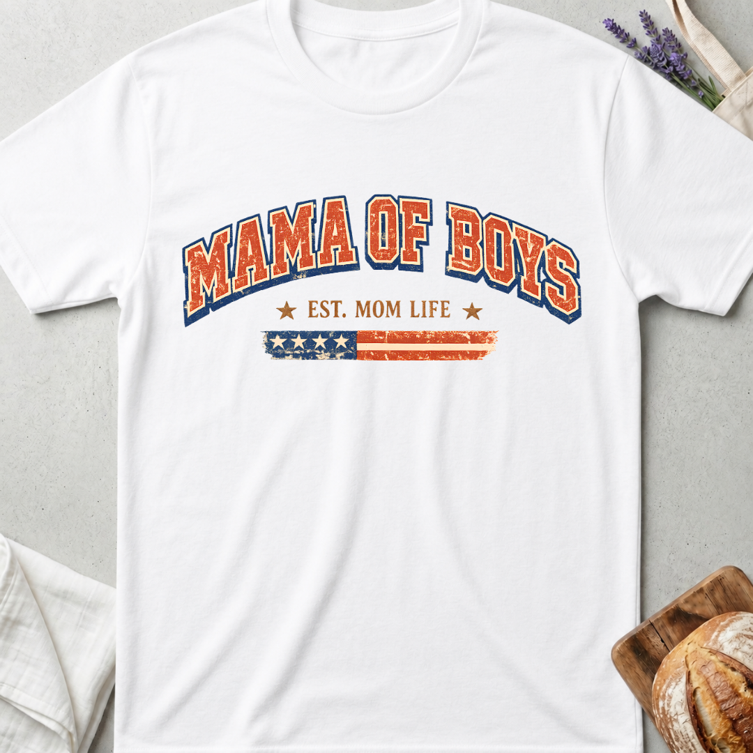 Mama of Boys Patriotic T-shirt