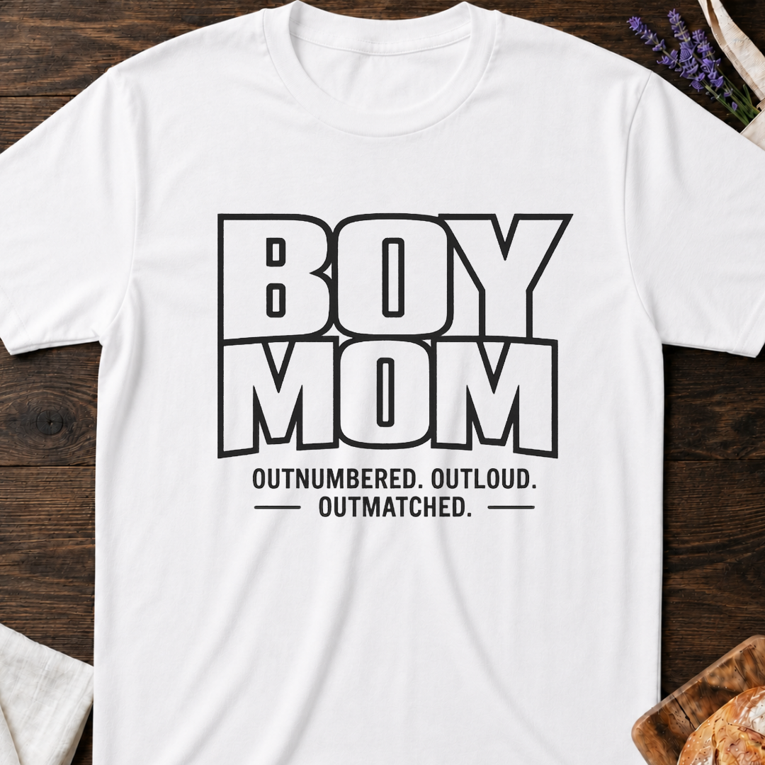 Boy Mom Shirt | Outnumbered Outloud Outmatched