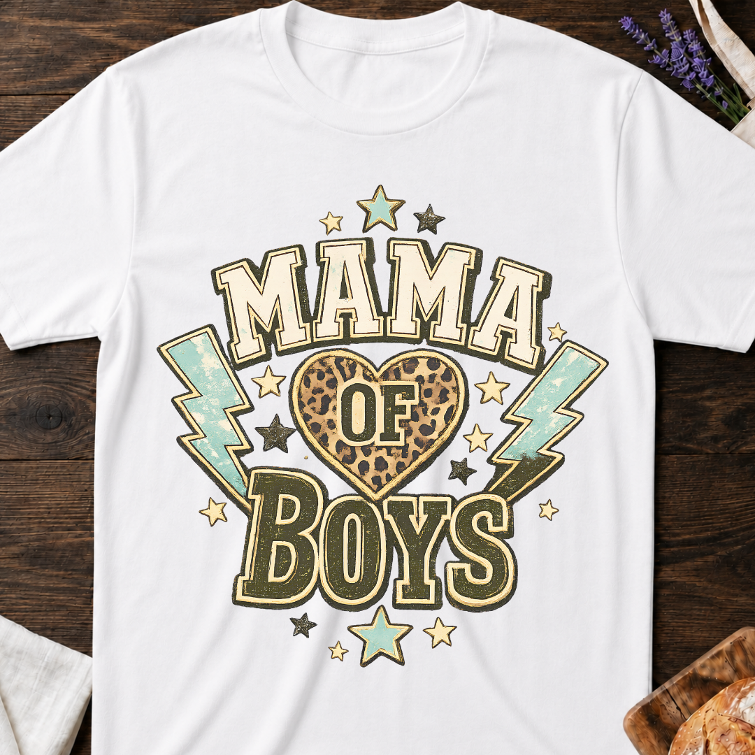 Mama of Boys Leopard T-shirt