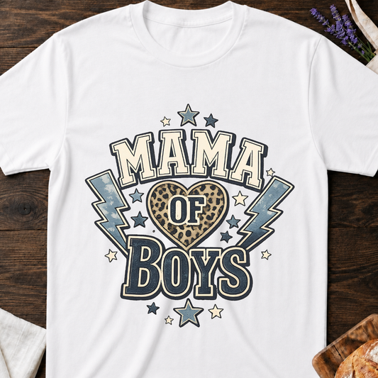 Mama of Boys Leopard T-shirt