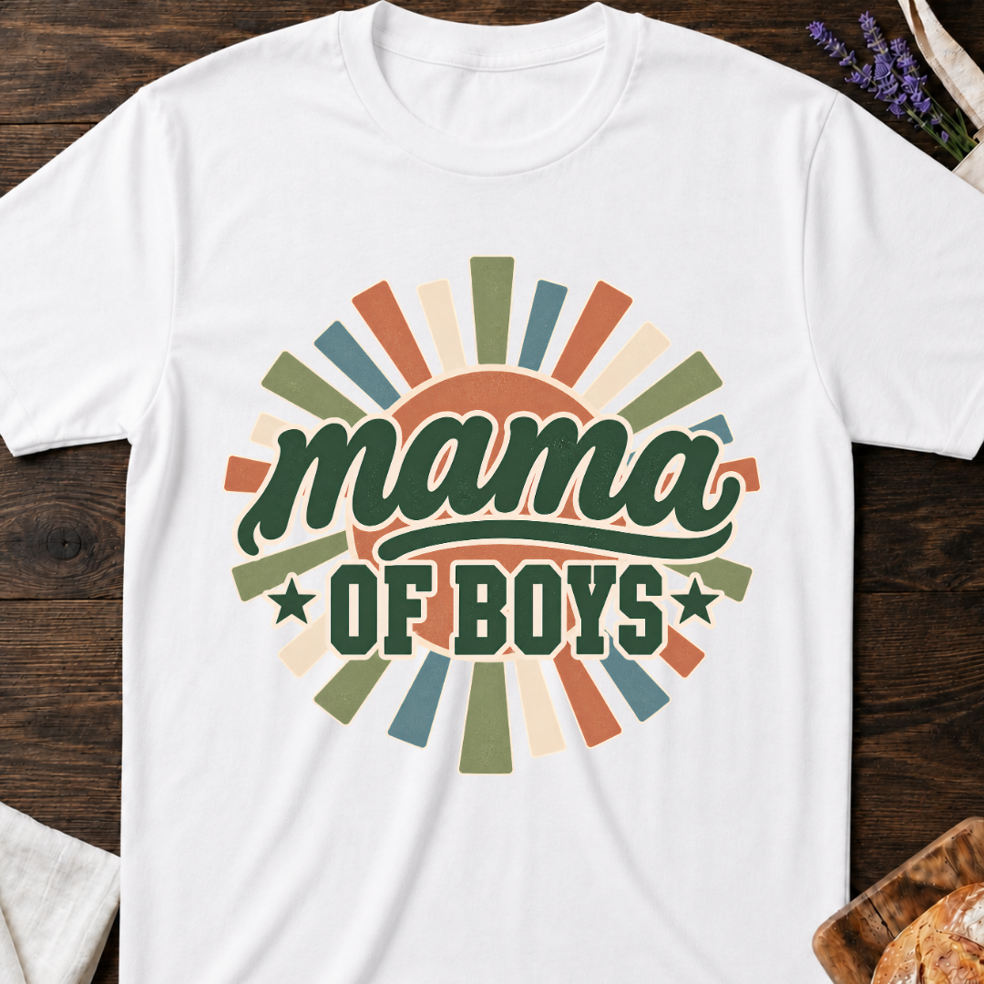 Mama of Boys Retro T-Shirt