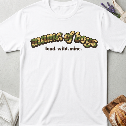 Mama of Boys Camo T-shirt