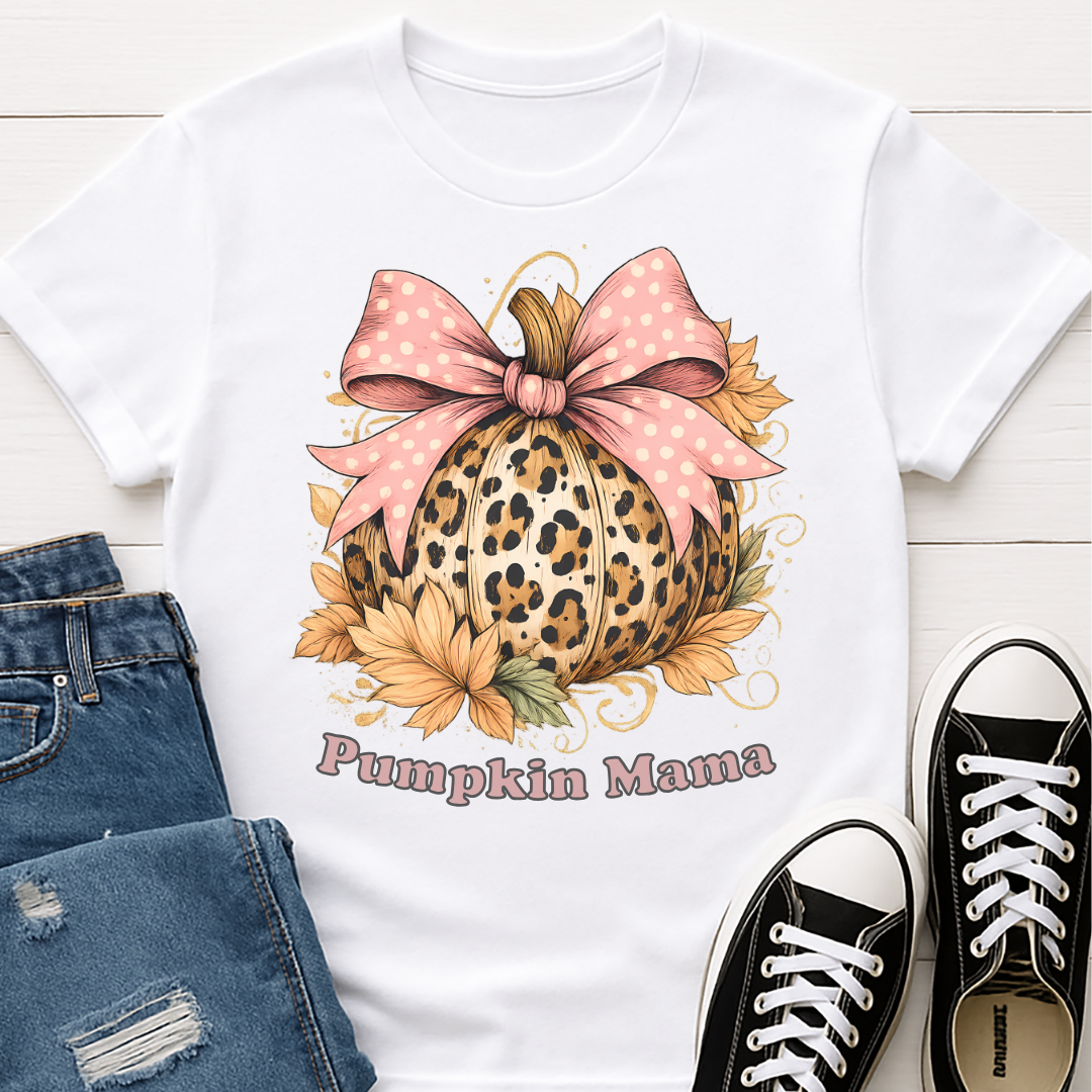 Pumpkin Mama Leopard Fall T-shirt