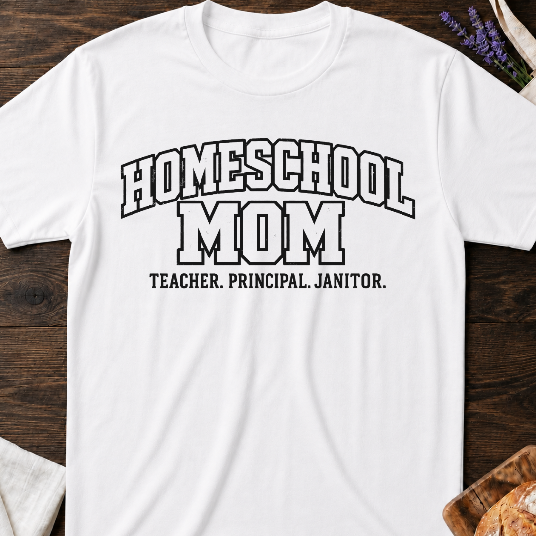 Homeschool Mom T-Shirt | Teacher Principal Janitor Shirt