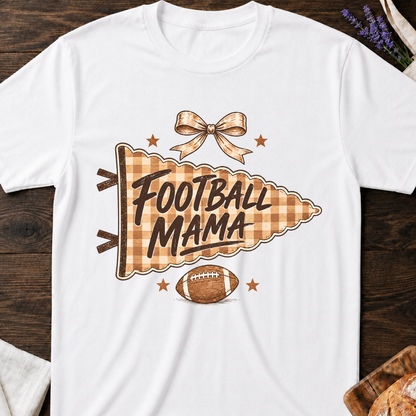 Football Mama Plaid Game Day T-Shirt