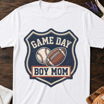 Game Day Boy Mom T-shirt | Sports Mom Graphic Tee
