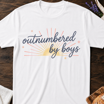 Outnumbered by Boys T-shirt | Funny Boy Mom Tee